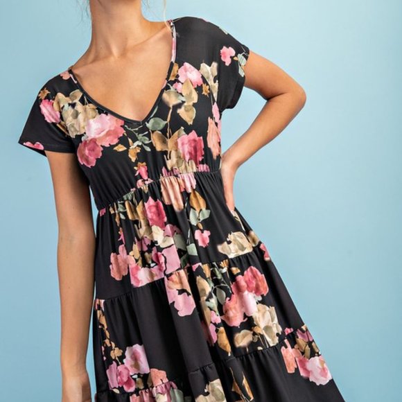 Floral Tiered Dress - Picture 2 of 8